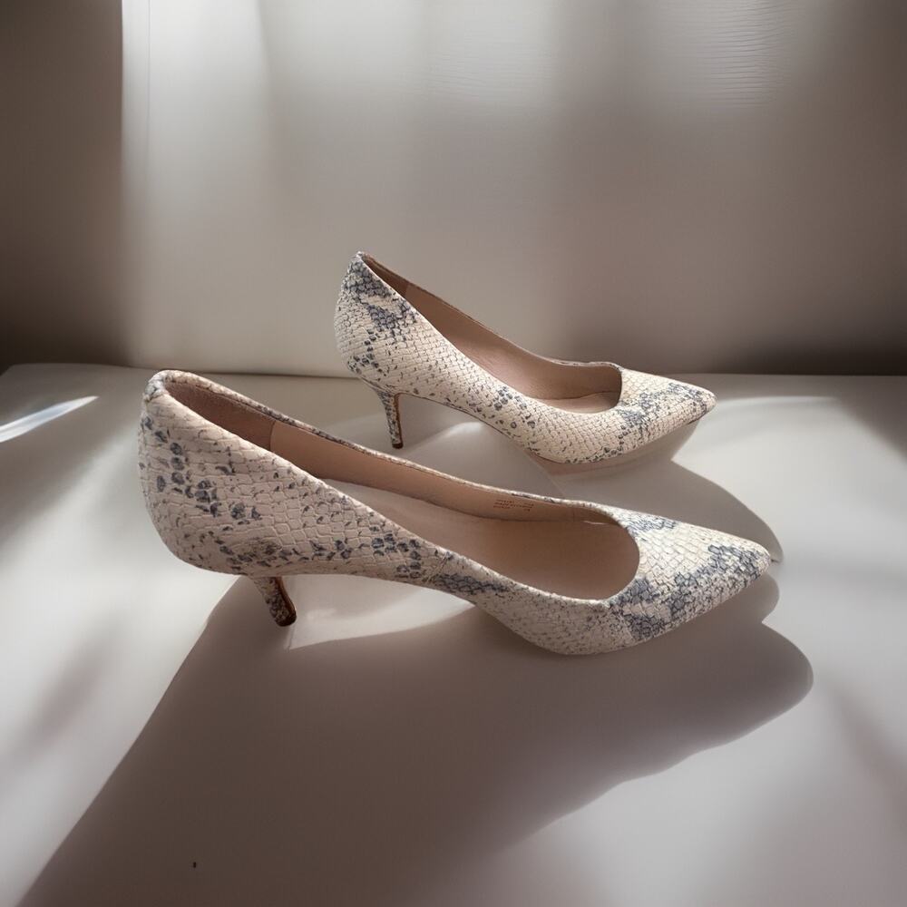 Cole Haan Womens Python Print Heels Size 7B Pointed Toe Stiletto Pumps